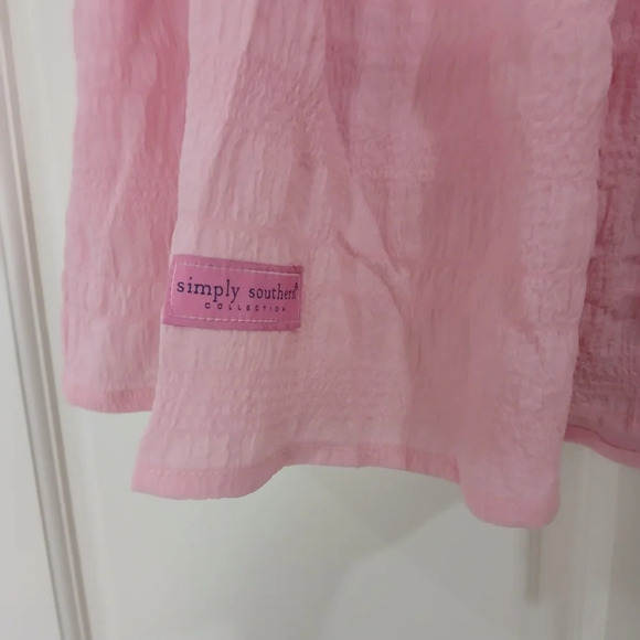 Simply Southern pink shirred skirt skort Size Large - Picture 2 of 6